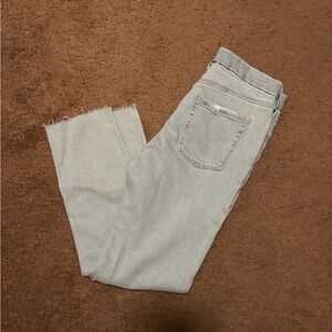 Good American Straight Leg Jeans in Light Blue